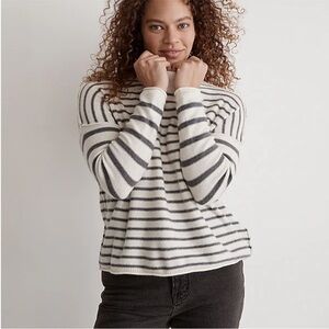 Madewell Black and White Striped Sweater